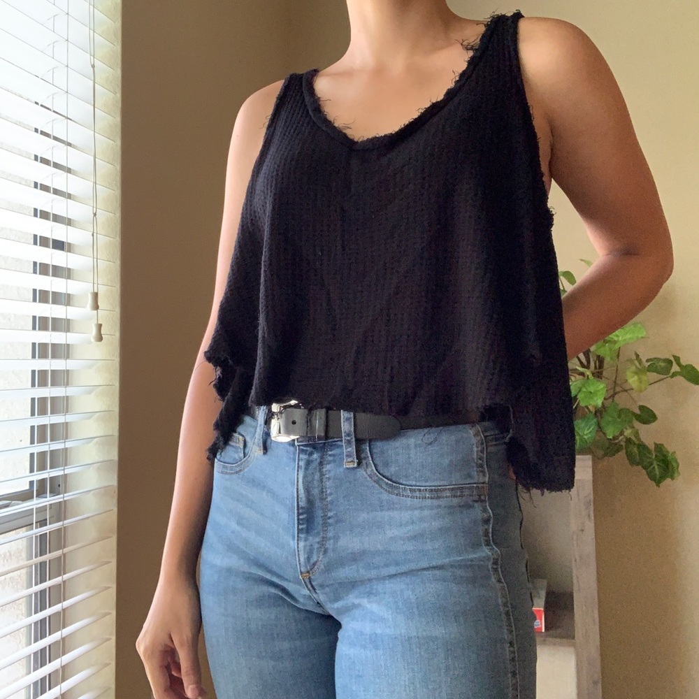 Paper Crane Frayed Edge Tank Top